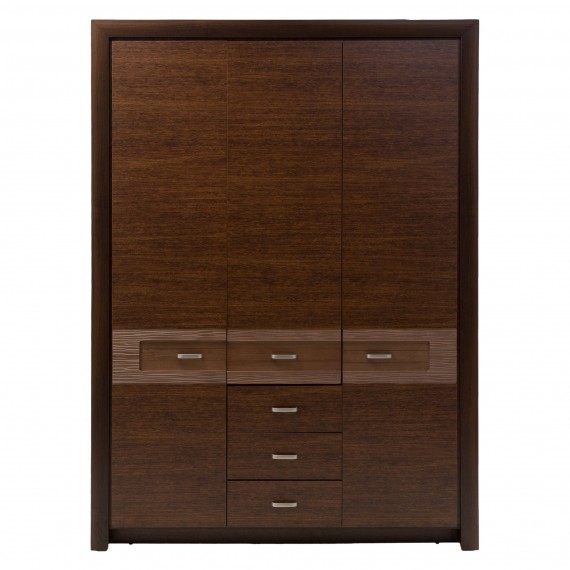 Garderobe Parreo 155x215 cm - Brun - 3 dører