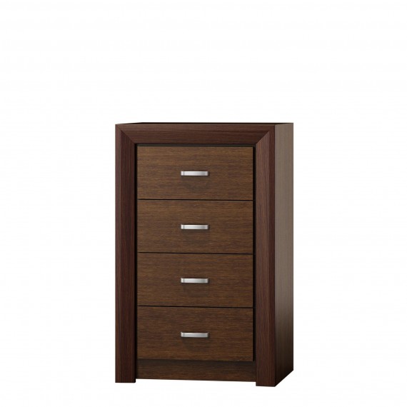 Kommode Parreo 58x93 cm - Brun - 4 skuffer