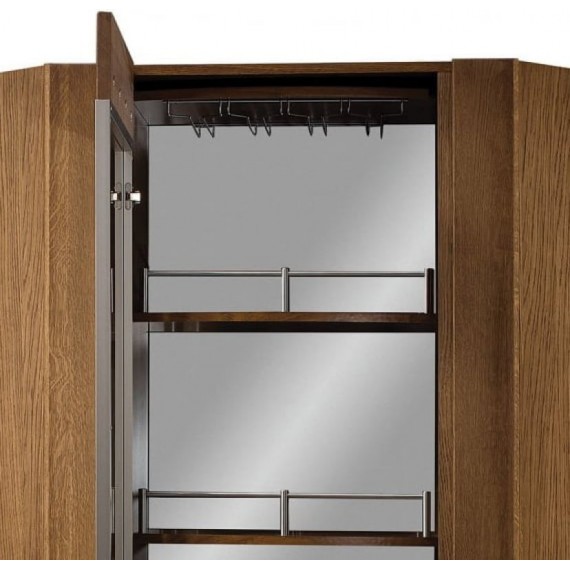 Hjørneskap Vallon 129x200 cm - Eik - Hjørnevitrine