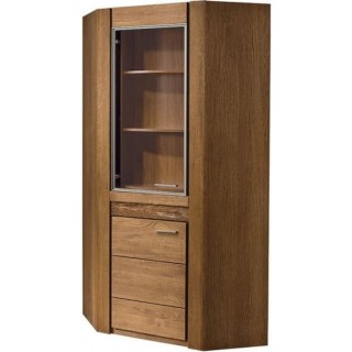 Hjørneskap Vallon 129x200 cm - Eik - Hjørnevitrine