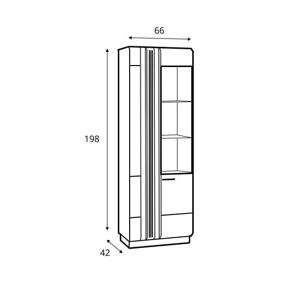 Monea 66x198 cm - Mørk eik