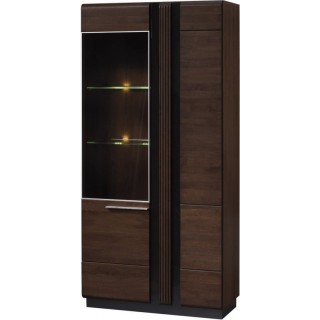 Vitrineskap Monea 95x198 cm - Mørk eik