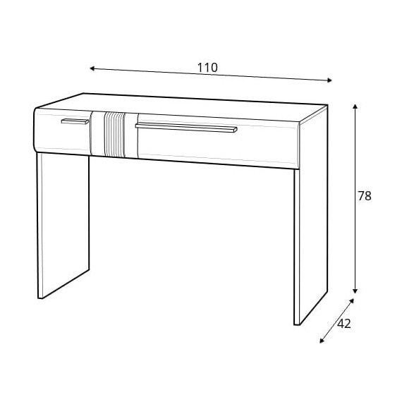Toalettbord Antico 110x78 cm - Eik