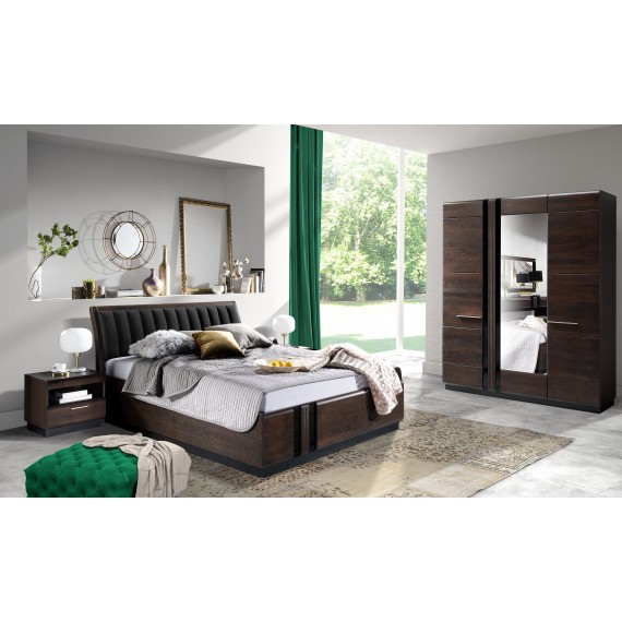 Garderobe Monea 165x210 cm - med speil