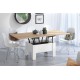 Sofabord Leono 90-180 cm - Hvit - Eik