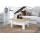 Sofabord Leono 90-180 cm - Hvit - Eik