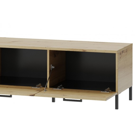 Tv-benk Lucas 155x42 cm - Trelook - Svart