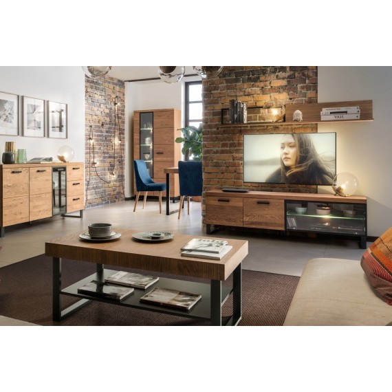 Tv-benk Pratto 180x54 cm - Eik - Ferdig montert