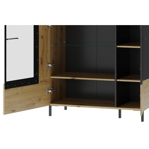 Skjenk Lucas 90x130 cm - Trelook - Svart