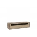 TV-benk Tiziano 194x50 cm - eik antikk - beige høyglans