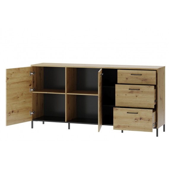 Skjenk Lucas 180x88 cm - Trelook - Svart