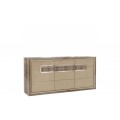 Skjenk Tiziano 193x91 cm - eik antikk - beige høyglans