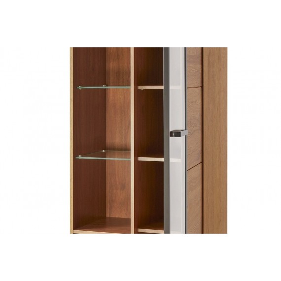 Vitrine Pratto 67x198 cm - Eik - Ferdig montert