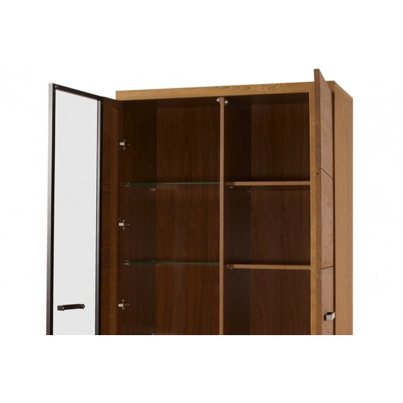 Vitrine Pratto 96x198 cm - Eik - Ferdig montert