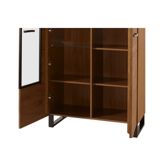 Vitrine Pratto 96x198 cm - Eik - Ferdig montert