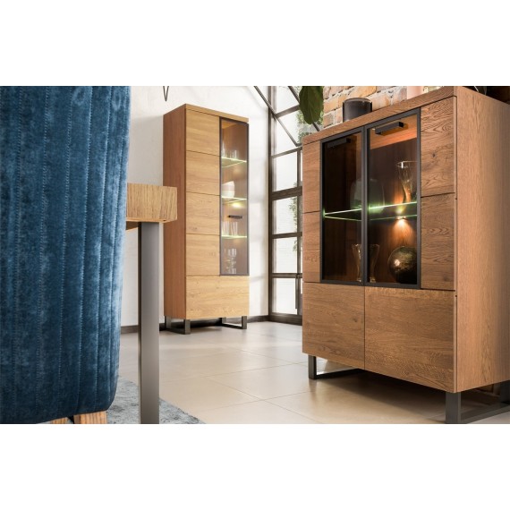 Skjenk Pratto 96x126 cm - Eik - Ferdig montert