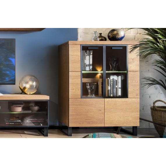 Skjenk Pratto 96x126 cm - Eik - Ferdig montert