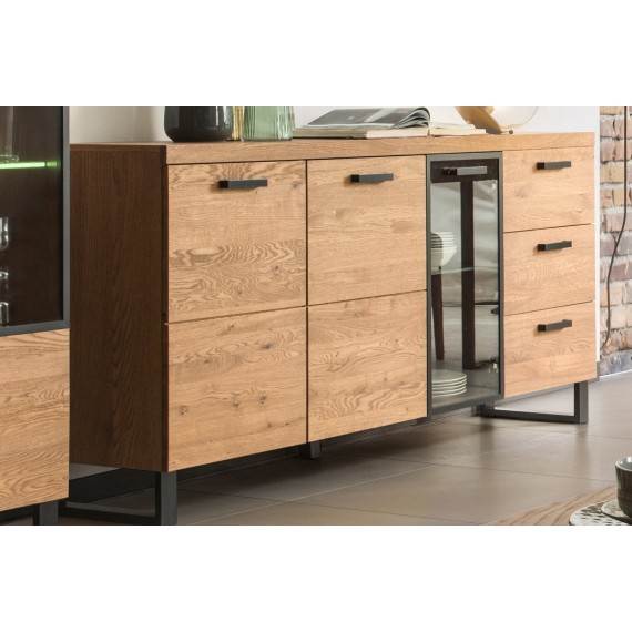 Skjenk Pratto 180x90 cm - Eik - Ferdig montert