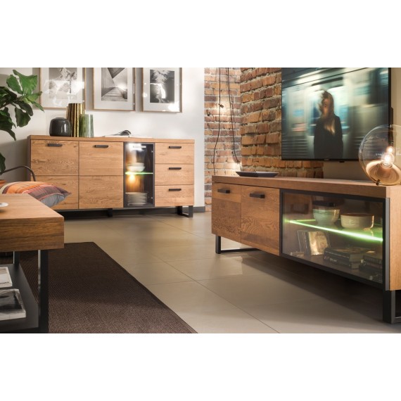 Skjenk Pratto 180x90 cm - Eik - Ferdig montert