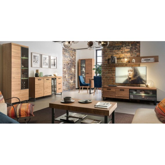 Skjenk Pratto 180x90 cm - Eik - Ferdig montert