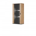 Hengende vitrine Tycho 60x120 cm - Eikelook - Svart