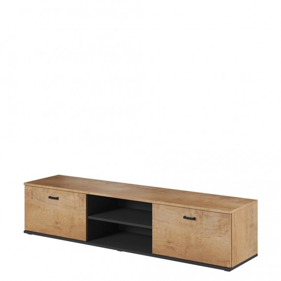 Tv-benk Tycho 180x35 cm - Eikelook - Svart