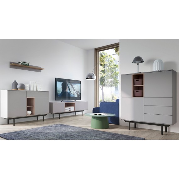 Vegghylle Enox 100 cm - Grå