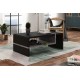 Sofabord Abelia 100 cm - Svart Matt - Eikelook