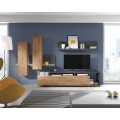 TV Seksjon Scaleo - Antrasitt - Eikelook - Moderne LED lys