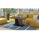 Sofabord Aldis 120-160 - Brun eik - Svart matt