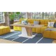 Sofabord Aldis 120-160 - Eikelook - Hvit matt