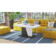 Sofabord Aldis 120-160 - Hvit matt - Antrasitt