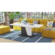 Sofabord Aldis 120-160 - Hvit matt - Antrasitt