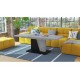Sofabord Aldis 120-160 - Betong - Svart matt