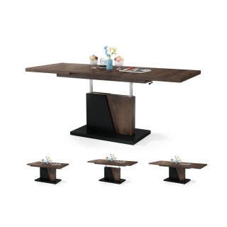 Sofabord Allan 120 - 150 -180 - Brun eik - Svart matt