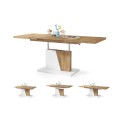 Sofabord Grand 120-180x70 - eik craft - hvit matt