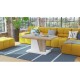Sofabord Allan 120 - 150 -180 - Naturlook - Hvit matt