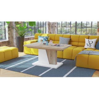 Sofabord Allan 120 - 150 -180 - Naturlook - Hvit matt