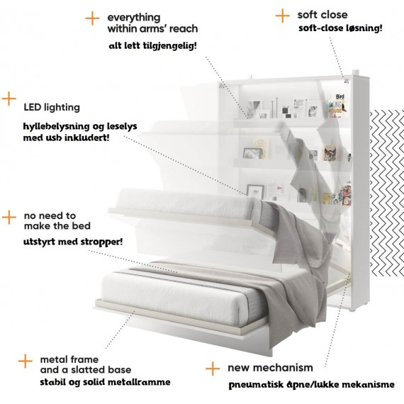 Veggseng Bed Concept 90 x 200 - Eikelook