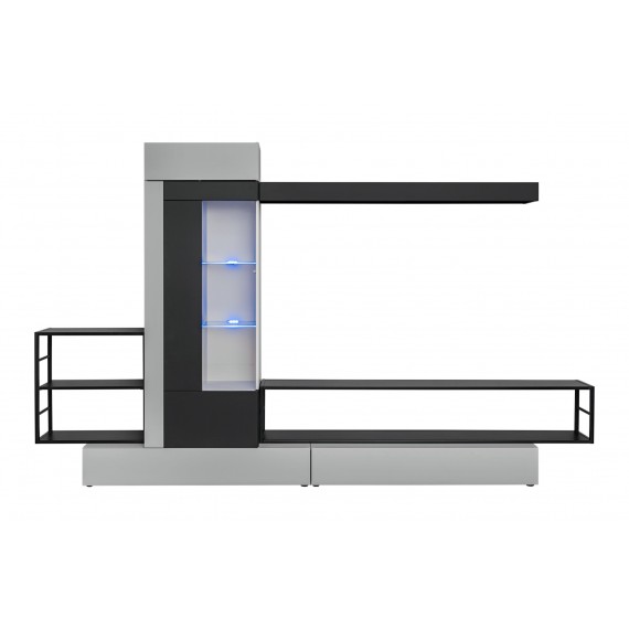 TV seksjon Rebel 300x180 cm - Grå - Svart