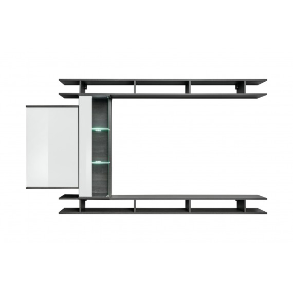 Tv-møbel Game 230x130 cm - Grafitt - Hvit