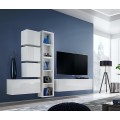 Tv-møbel Blox 280x175 cm - Vegghengt - Hvit