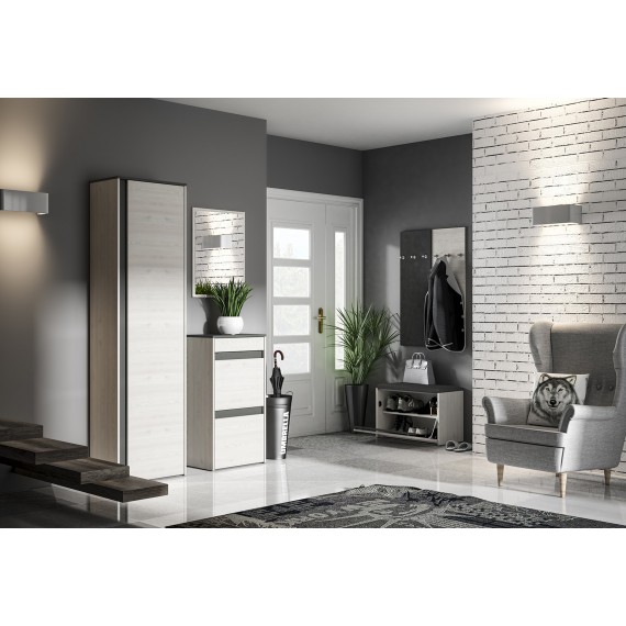 Skoskap Hyga 50x47 cm - Furu - Antrasitt