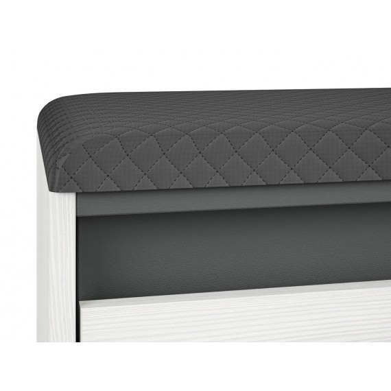 Skobenk Hyga 70x47 cm - Furu - Antrasitt