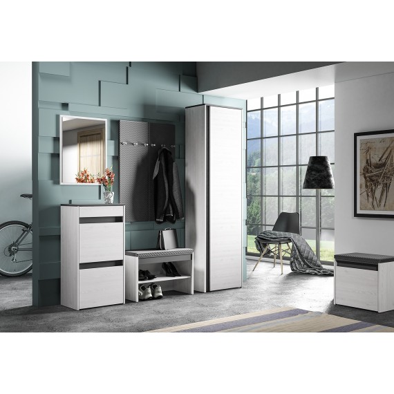 Entréskap Hyga 50x94 cm - Furu - Antrasitt