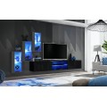Tv-møbel Switch 240x170 cm - Svart - Grafitt