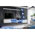 Tv-møbelsett Switch 260x170 cm - Hvit - Grafitt