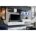 Tv-møbelsett Switch 280x170 cm - Vegghengt - Hvit