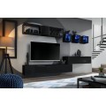 Tv-møbelsett Switch 280x170 cm - Vegghengt - Svart