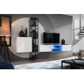 Tv-møbelsett Switch 270x176 cm - Vegghengt - Hvit
